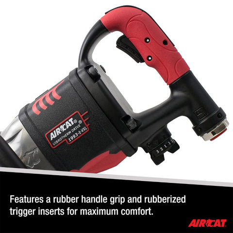AIRCAT 1993-1-VXL 1" Drive Straight Impact Wrench Vibrotherm 6,000 RPM Pneumatic