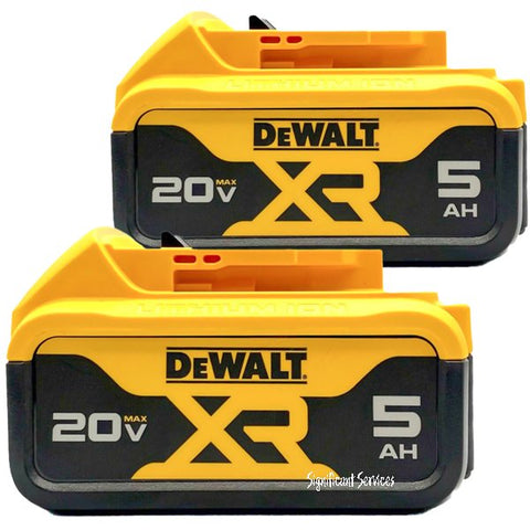 (2) NEW Genuine DeWALT DCB205 20V 20 Volt MAX XR 5.0Ah Li-Ion Battery Packs