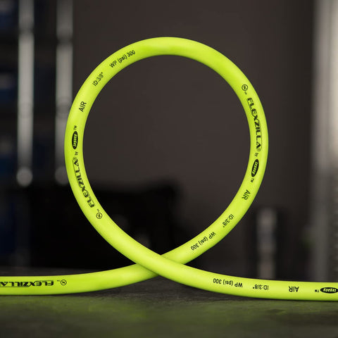 Flexzilla HFZ1225Y Air Hose, 1/2 in. x 25 ft., 3/8 in. MNPT Fittings, Heavy Duty