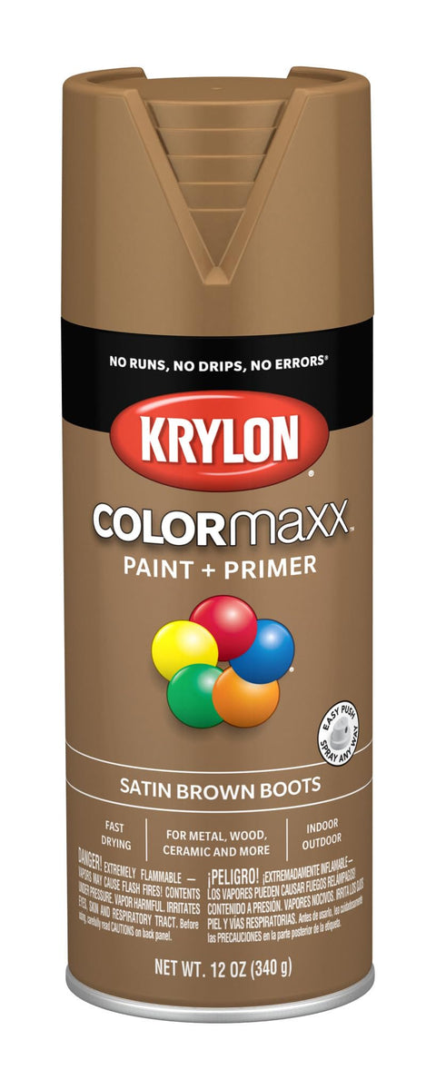 Krylon K05559007 Colormaxx Spray-Paints, Aerosol, Brown Boots