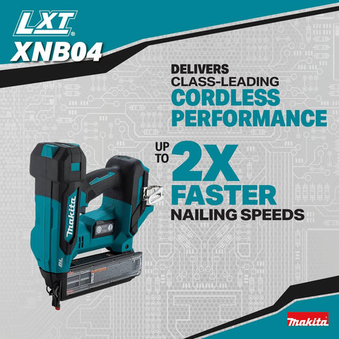 Makita XNB04Z 18V LXT Brushless Cordless 2 in Brad Nailer 18 Gauge Tool Only
