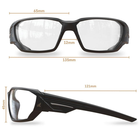 EDGE XD411VS Wrap-Around Frame Safety Glasses Premium Anti-Fog Anti-Scratch