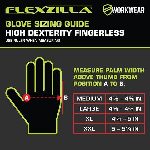Flexzilla GH330 XXL High Dexterity Polyurethane Palm Gray Black ZillaGreen