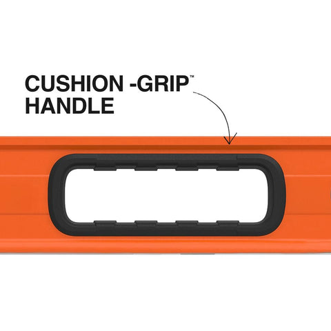 Klein Tools 93572 72-Inch Box Level, 6-Foot Box Beam Spirit Level, 3 Vials, High Visibility Orange, Aluminum Body