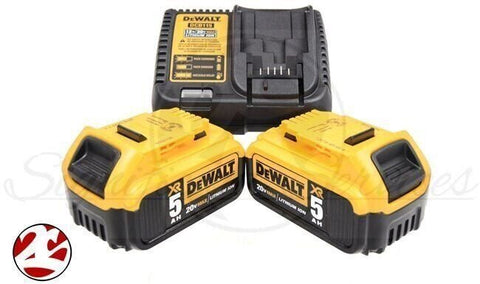 DeWALT 20V MAX 2-Pack 5.0Ah Batteries & Charger