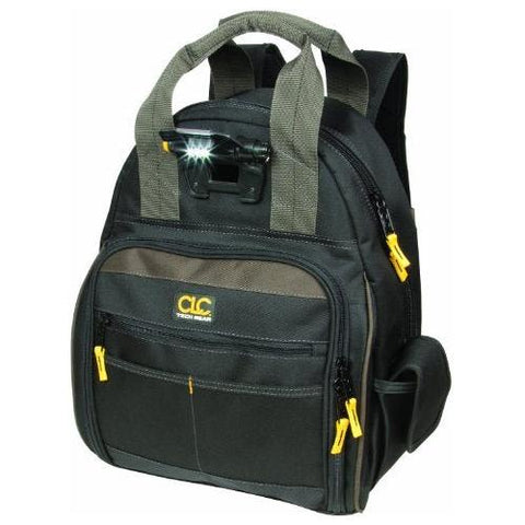 CLC Custom Leathercraft L255 Tech Gear 53 Pocket Lighted Backpack, Black