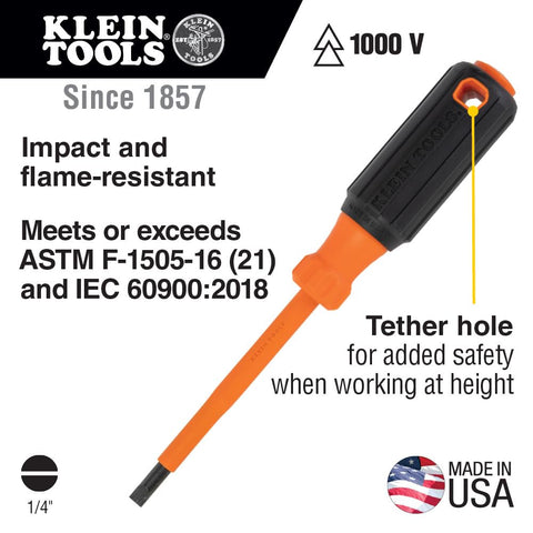 Klein 9418R 1000V Insulated 6pc Tool Set Cutter Pliers Screwdriver Wire Stripper
