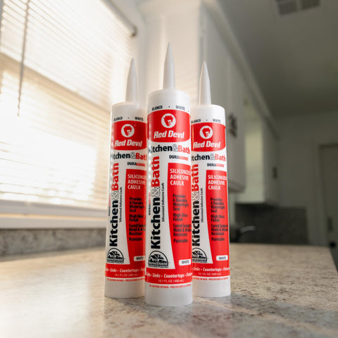 Red Devil 0406 Duraguard Kitchen & Bath Siliconized Acrylic Caulk, 10.1 oz, White