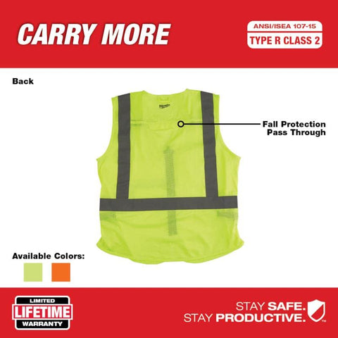 Milwaukee High Vis Safety Vest Yellow 2XL/3XL 48-73-5043