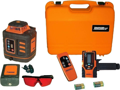 Johnson Level & Tool 40-6532 Self-Leveling Rotary Laser Kit, Red