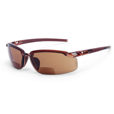 Radians Crossfire 2911720 Safety Glasses ES5 Bifocal Reading Readers Brown Lens