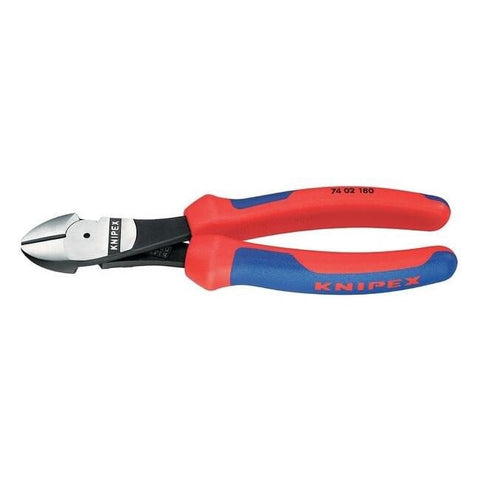 KNIPEX Tools - High Leverage Diagonal Cutters, Multi-Component (7402180) 7.25-Inch Comfort Grip