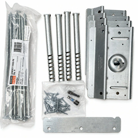Simpson Strong-Tie BVLZ-KT4 BLVZ Brick Veneer Ledger Connector Kit - ZMAX Galvanized Steel