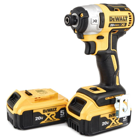 DeWALT DCF887B 20V 3 Speed XR Brushless 1/4" Impact Driver & (2) 5.0 Ah...