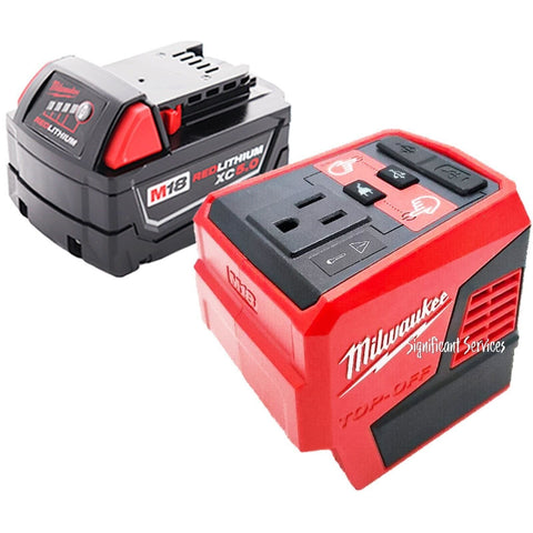 Milwaukee 2846-20 M18 TOP-OFF 175-Watt Cordless Compact Inverter & 5.0ah Battery