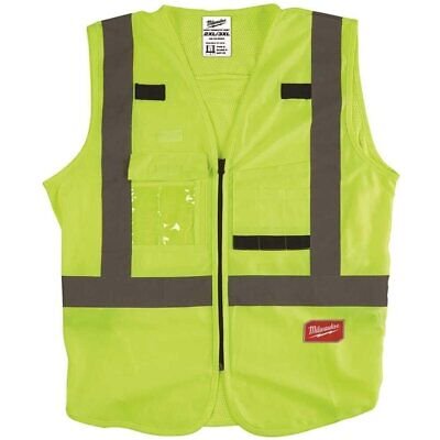 Milwaukee High Vis Safety Vest Yellow 2XL/3XL 48-73-5043