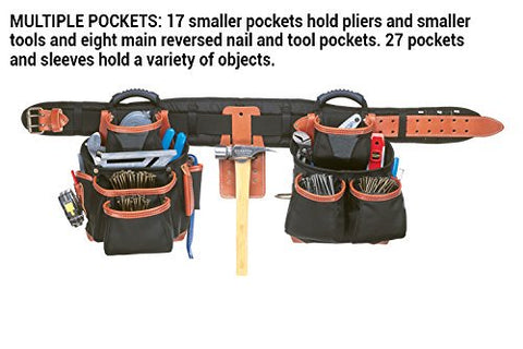CLC Custom LeatherCraft 51452 4 Piece Top Of The Line Pro Framer's Tool Belt,...