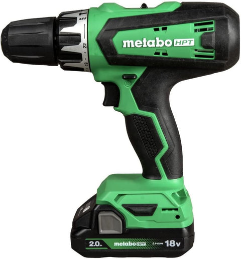 Metabo HPT DS18DFX 18V Cordless Drill Driver 1/2-Inch 2.0Ah Li-Ion Battery Kit
