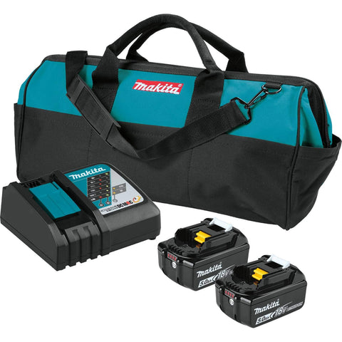 Makita BL1850BDC2X 18V LXT® Lithium-Ion Battery and Rapid Optimum Charger Starter Pack (5.0Ah)