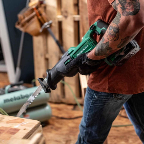 Metabo HPT 18V MultiVolt™ Cordless Reciprocating Saw | Tool Only - No Battery | Counter-balance Housing Reduces Vibration | Orbital Mode | CR18DBQ4