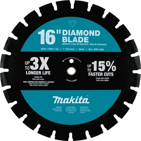 Makita 02543 16" Diamond Blade Dual Purpose Concrete Combination Masonry Saw