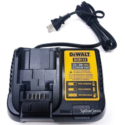 DEWALT DCB112 20V MAX Li-Ion Battery Charger with DCB205 5Ah Battery Combo