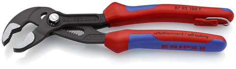 Knipex 8702180TBKA Cobra Water Pump Pliers "7.09" with soft handle and tether...