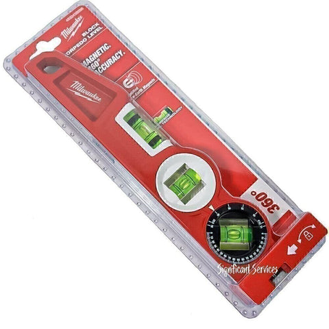 New Milwaukee 48-22-5210 Magnetic Level 10" Die Cast SHARPSITE 360° Locking Vial