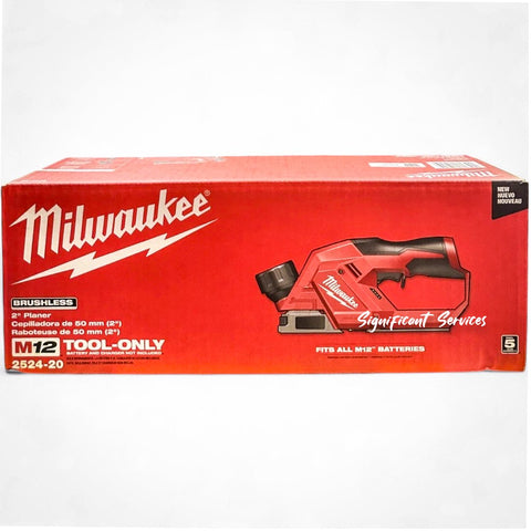 Milwaukee M12 12V 2524-20 Cordless Brushless 2" Blades Planer Hose attachment