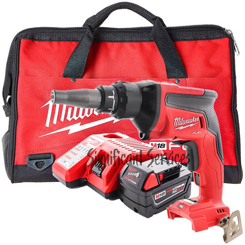 Milwaukee Fuel 2866-20 18 Volt 5.0 Ah XC Brushless Drywall Screw Gun Drill Kit