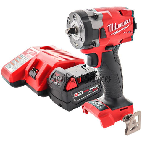 Milwaukee 2854-20 M18 18V 3/8" Fuel Stubby Impact Wrench Bare Tool 3.0 Ah Kit
