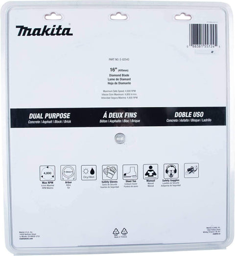 Makita 02543 16" Diamond Blade Dual Purpose Concrete Combination Masonry Saw