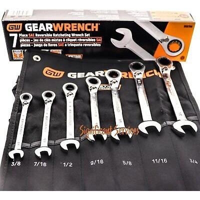 GearWrench 9567RN 7 Piece Combination Wrench Set, 3/8 - 3/4" 6-Point