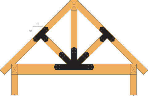 Simpson Strong-Tie APGP1212 Outdoor Accents Mission Gable Plate 12:12 Pitch