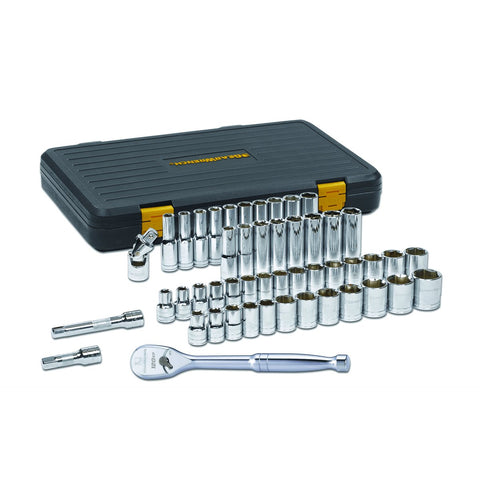 GEARWRENCH 49 Pc. 1/2" Drive 6 Pt. 120XP Mechanics Tool Set, Standard & Deep, SAE/Metric - 80700P