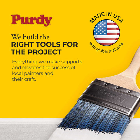 Purdy 144400240 Nylox Swan Paint Brush 4 in Tynex Nylon Flat Trim 6-Pack