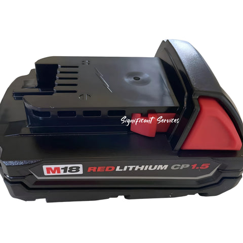 Milwaukee 48-11-1815 M18 1.5Ah Compact Li-Ion Battery w/ Fuel Gauge 18V