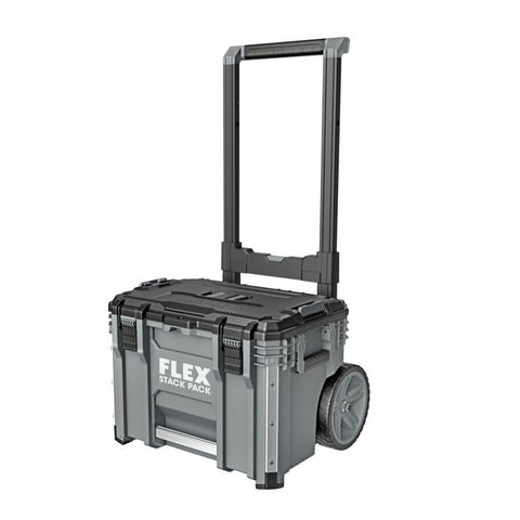 Flex FS1101 Stack Pack Rolling Tool Box with Telescoping Handle Heavy Duty