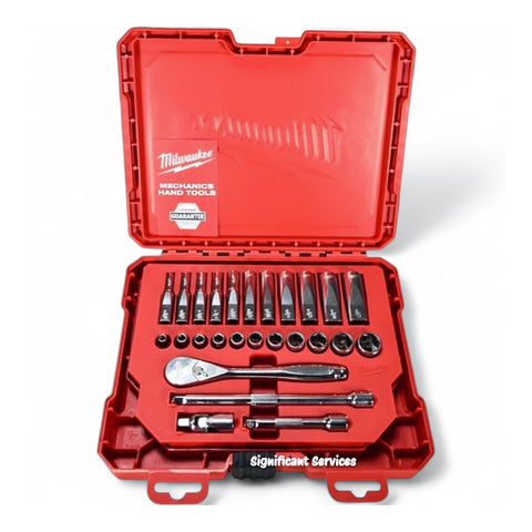 Milwaukee 48-22-9404 1/4" Drive 26pc SAE Ratchet & Socket Set