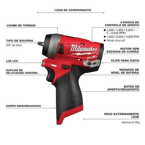 MILWAUKEE'S Cordless Impact Wrench,1/4" Drive Size