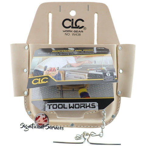 CLC Custom Leathercraft W438 Electrician 6 Pocket Tool Holder Belt Pouch