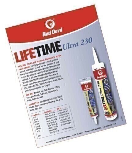 Red Devil 0777 Lifetime Ultra 230 Premium Elastomeric Acrylic Latex Sealant, ...