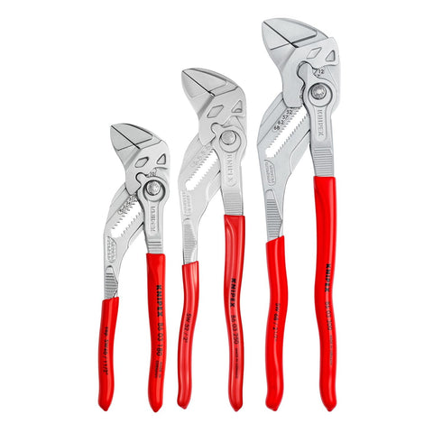 Knipex 002006US2 3-Piece Pliers Wrench Set Adjustable Spanners 7, 10, 12