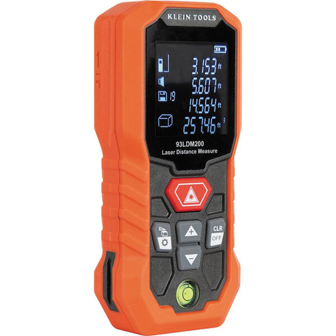 Klein Tools 93LDM200 Green Laser Distance Measure Tool 200-Foot USB Case