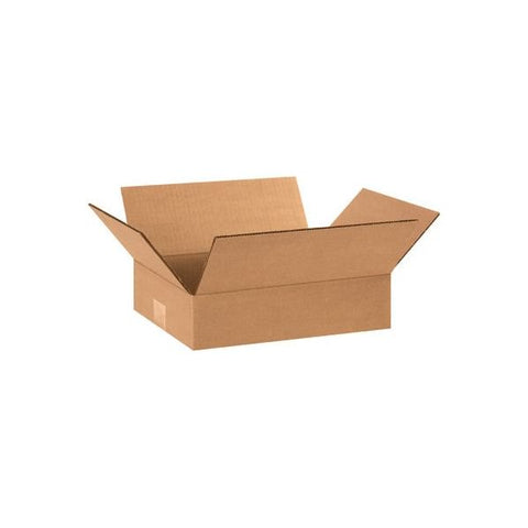 12 x 9 x 3" Flat Corrugated Boxes (25 Pack)