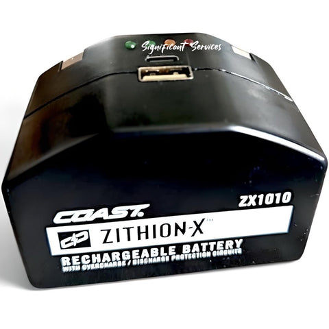 Coast 30076 ZX1010 Zithion-X USBC Rechargeable Li-Ion Battery 8800mAh Power Bank