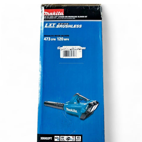 New Makita XBU02PT 18V X2 LXT (36V) Brushless Cordless Li-ion 5.0 Ah Blower Kit