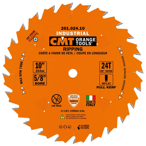 CMT 201.024.10 Industrial Ripping Saw Blade, 10-Inch. x 24 Teeth