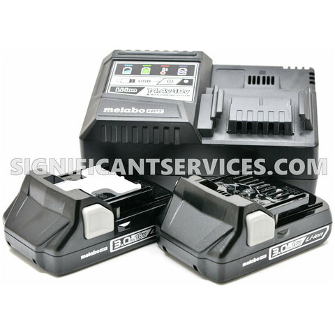 Metabo BSL1830C 18V 18 Volt 3.0 Ah Lithium-Ion Battery 2 Pack Fast Charger Kit
