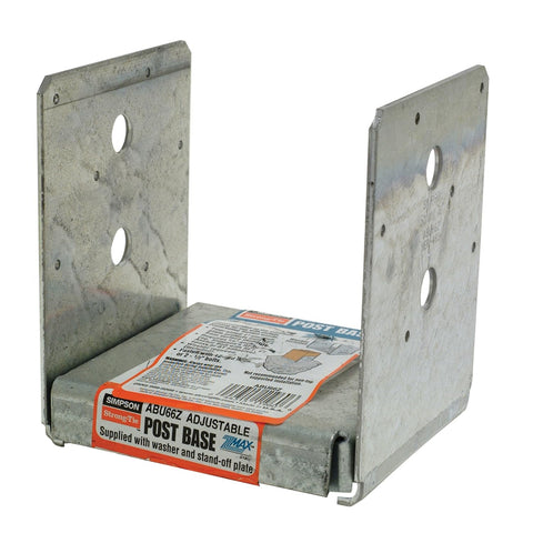 Simpson Strong Tie ABU66Z ZMAX Galvanized 12-Gauge 6x6 Adjustable Post Base